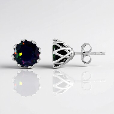 Mezezo Opal Silver Earrings (de Melo Essence)