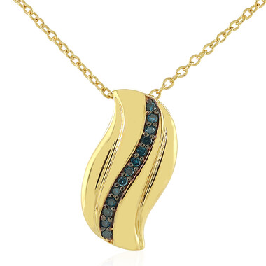 Collana in argento con Diamante Blu I3