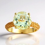 Anello in argento con Ametista Verde (Adela Silber)