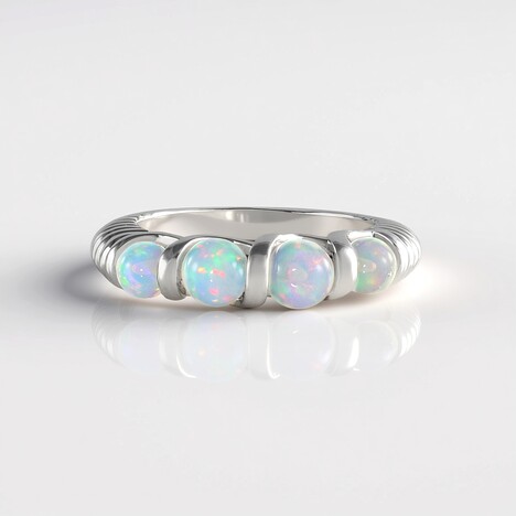 Anello in argento con Opale di Welo (de Melo Essence)