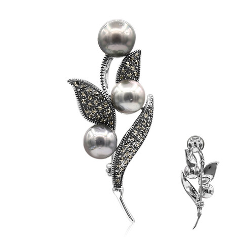 Tahitiperlen-Silberanhänger/-brosche (Annette classic)