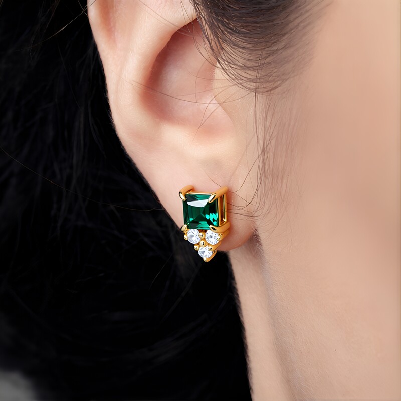 Pendientes en plata con Indicolita (Adela Silber)