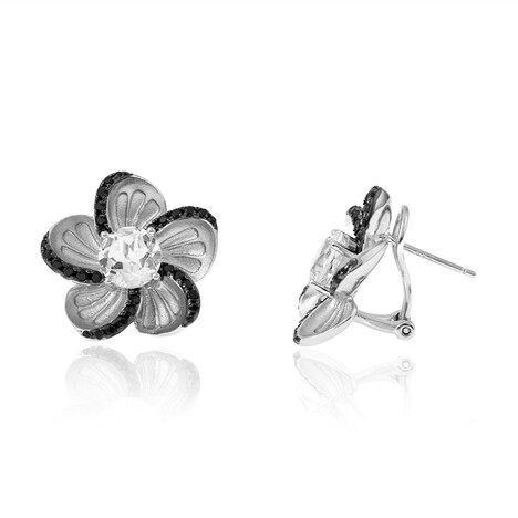 Weißer Topas-Silberohrringe (Dallas Prince Designs)