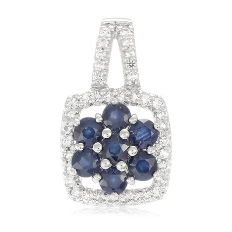 Ciondolo in argento con Zaffiro Blu