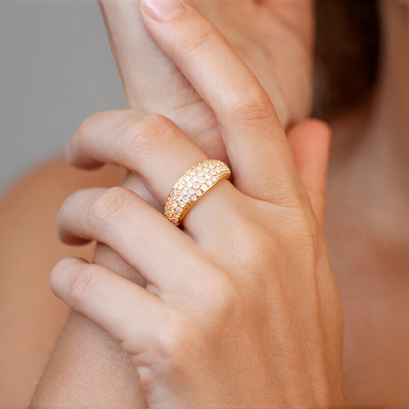Bague en argent et Topaze blanche (Adela Silber)