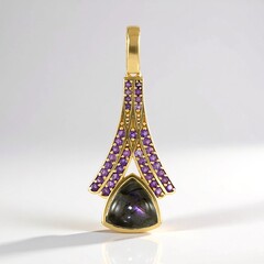 Ciondolo in argento con Labradorite Porpora Maniry (KM by Juwelo)