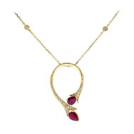 Collar en oro con Rubí de Mozambique AAA