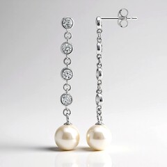 Orecchini in argento con Perla d'Acqua Dolce Bianca