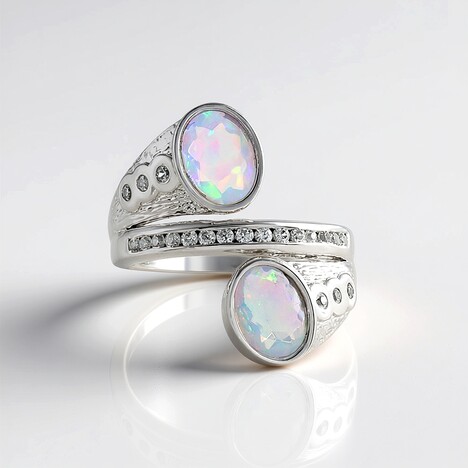 Anello in argento con Opale di Welo (de Melo Essence)
