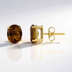 Orecchini in argento con Quarzo Champagne