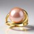 Bague en argent et Perle Ming de couleur pourpre (TPC)