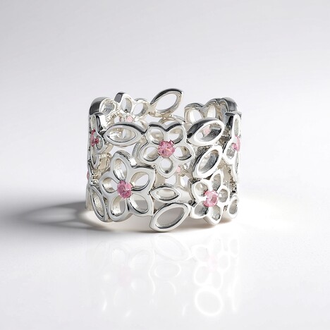 Anello in argento con Tormalina Rosa Nigeriana