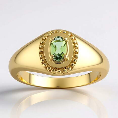Anello in oro con Tanzanite Verde (non riscaldata)