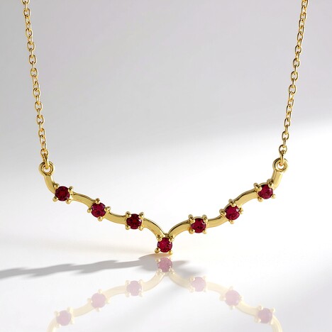 Collana in argento con Spinello Rosso