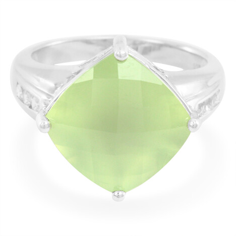 Anello in argento con Prehnite