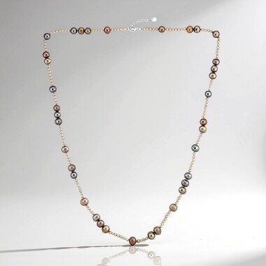 Collar en plata con Perla plateada Freshwater (TPC)