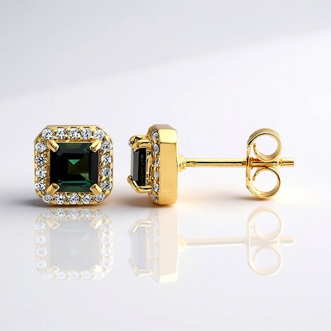 Orecchini in argento con Indicolite (Adela Silber)