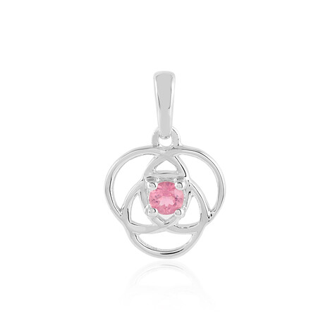 Nigerianischer Pinkfarbener Turmalin-Silberanhänger