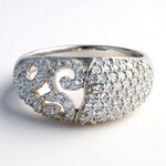 Anello in argento con Topazio Bianco