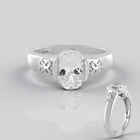 Anello in argento con Danburite