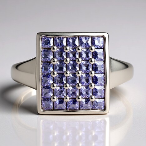 Anello in argento con Tanzanite (MONOSONO COLLECTION)
