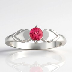 Anello in argento con Tormalina Rosa Brasiliana