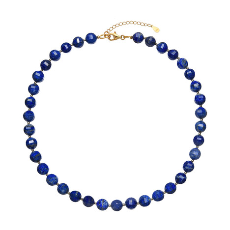 Lapislazuli-Silberhalskette