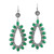 Malachite Silver Earrings (Desert Chic)
