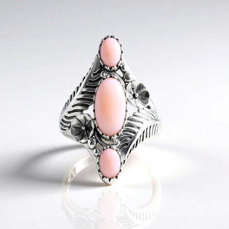 Anello in argento con Opale Rosa (Desert Chic)