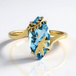 Anello in argento con Topazio Blu Cielo