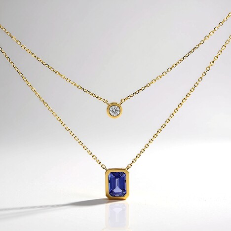 Collana in oro con Tanzanite AAA (CIRARI)