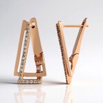 Orecchini in argento con Diamante Argyle Rose de France I1 (Annette)