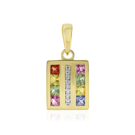 Saphir-Silberanhänger