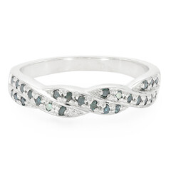 Fancy Diamond Silver Ring