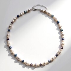 Collana in argento con Perla d'Acqua Dolce Argentata