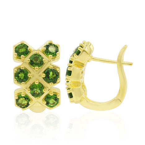 Orecchini in argento con Diopside Russo (Remy Rotenier)