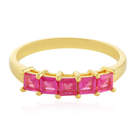 Bague en argent et Saphir rose de Madagascar