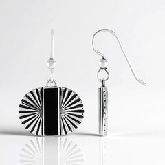 Orecchini in argento con Onice Nero