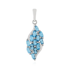 Swiss Blue Topaz Silver Pendant