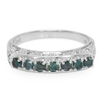 Bague en argent et Diamant fantaisie