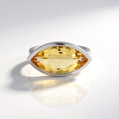 Anello in argento con Citrino