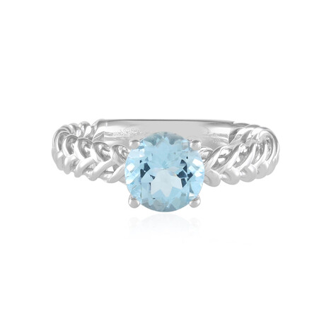 Sky Blue Topaz Silver Ring (Ornaments by de Melo)