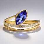 Anello in oro con Tanzanite AAA (CIRARI)
