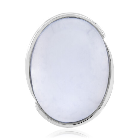 Zilveren hanger met een Blauwe chalcedoon (MONOSONO COLLECTION)