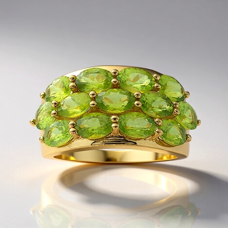 Bague en argent et Vésuvianite