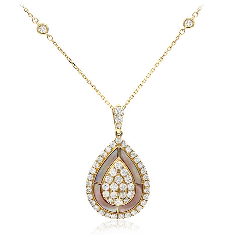 14K Mother of Pearl Gold Necklace (CIRARI)