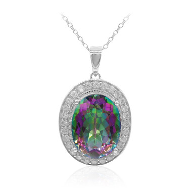 Mystic Quartz Silver Necklace