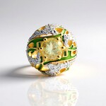 Anello in argento con Ametista Verde (Adela Silber)