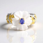 Anello in argento con Quarzo Bianco (Gems en Vogue)