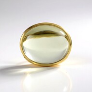 Zilveren ring met een groene amethist (Ornaments by de Melo)